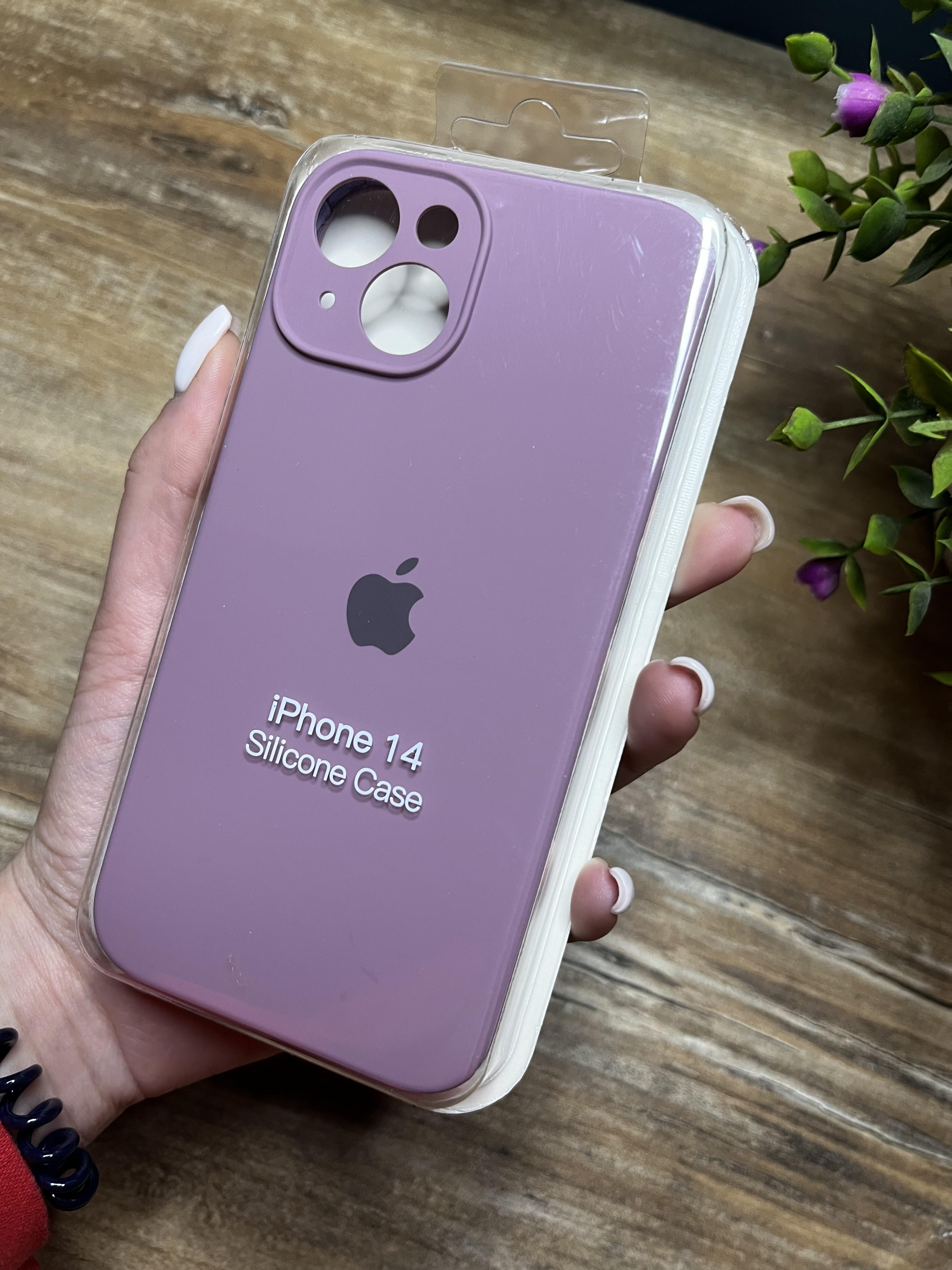 Чохол накладка на iPhone (Айфон) 14 закритий низ та закрита камера silicone case full camera на apple