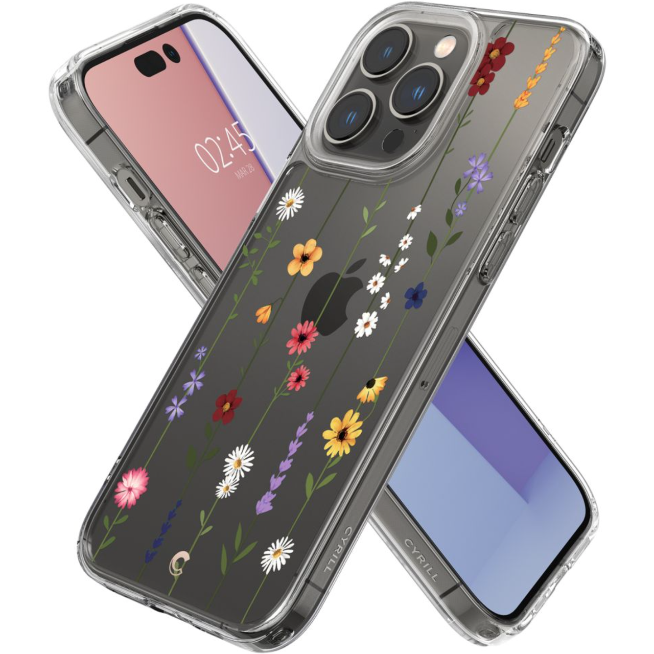 Прозорий чохол накладка Spigen CYRILL Cecile Case for iPhone 14 Pro, Flower Garden (ACS05019) - фото 6