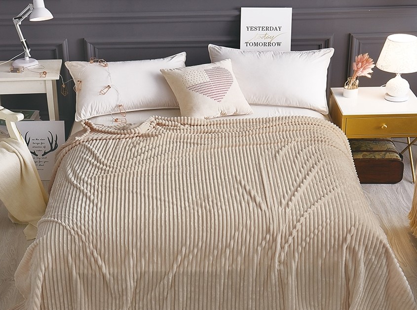 Плед TAGtextil велсофт Латте 200х220 см (ALM1929)