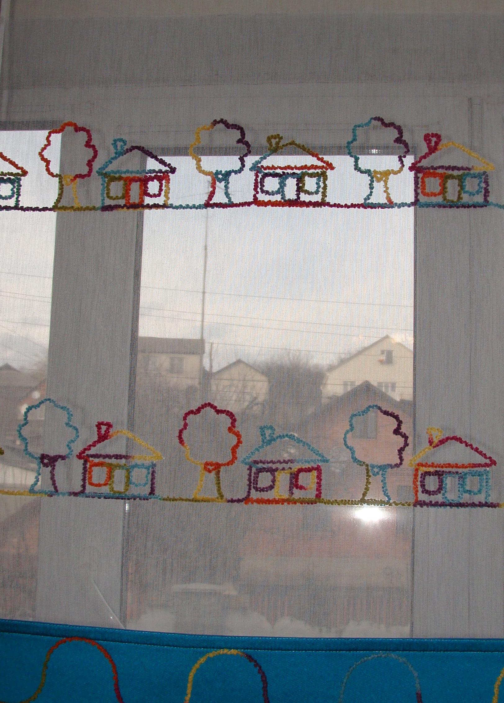 Комплект панельних занавесок Firanka Домики 200 см 5 шт. Бирюзовые (2_3п) - фото 2 Комплект панельних занавесок Firanka Домики 200 см 5 шт. Бирюзовые (2_3п) - фото 2