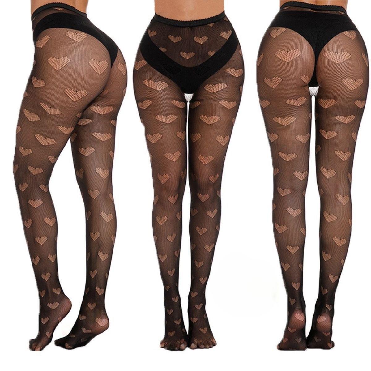 Колготки женские Сердечки в сетку One size Черный (К6093) - фото 7 Колготки женские Сердечки в сетку One size Черный (К6093) - фото 7