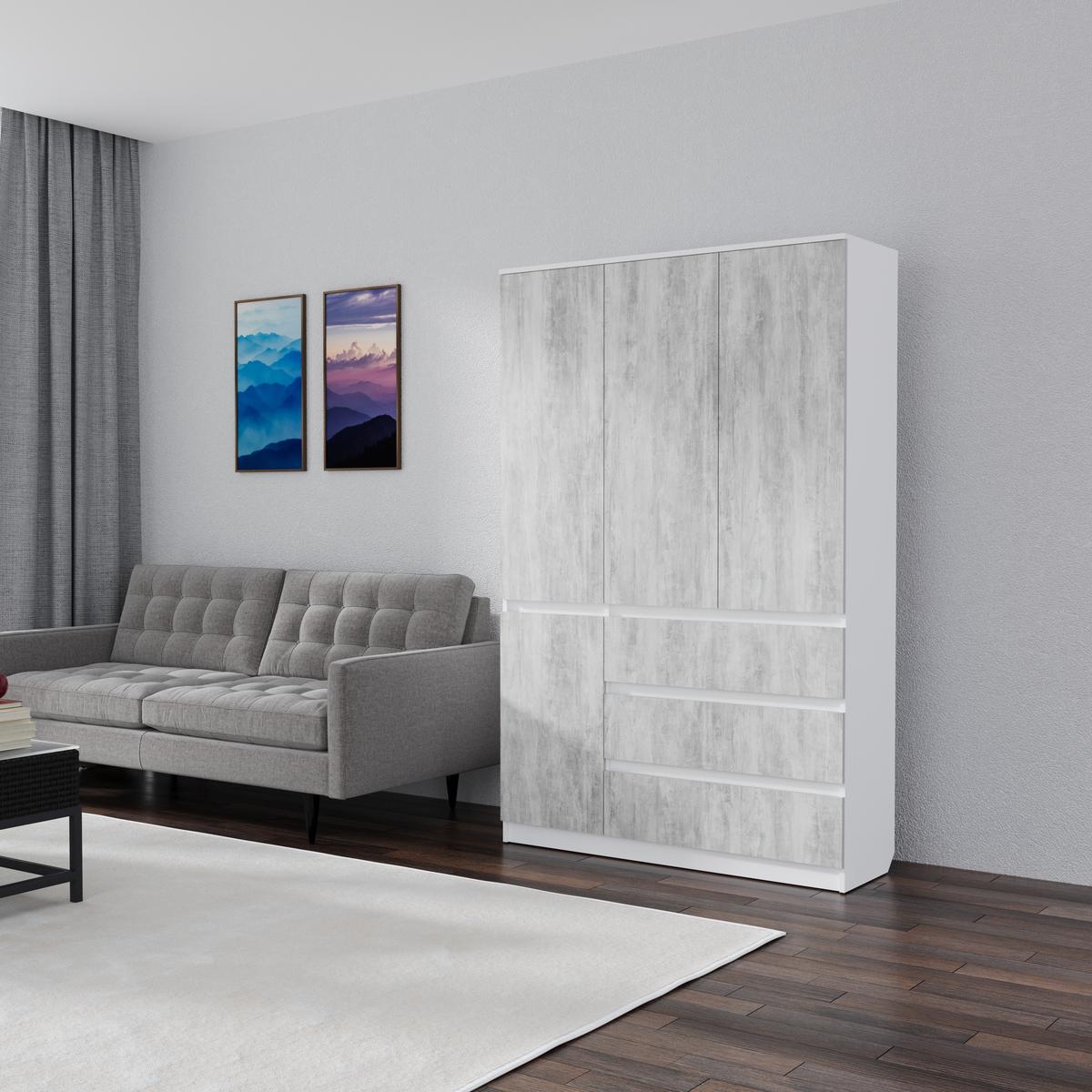 Шкаф Смузи Мікс Меблі 1860х1200х380 мм Урбан лайт - фото 1 Шкаф Смузи Мікс Меблі 1860х1200х380 мм Урбан лайт - фото 1