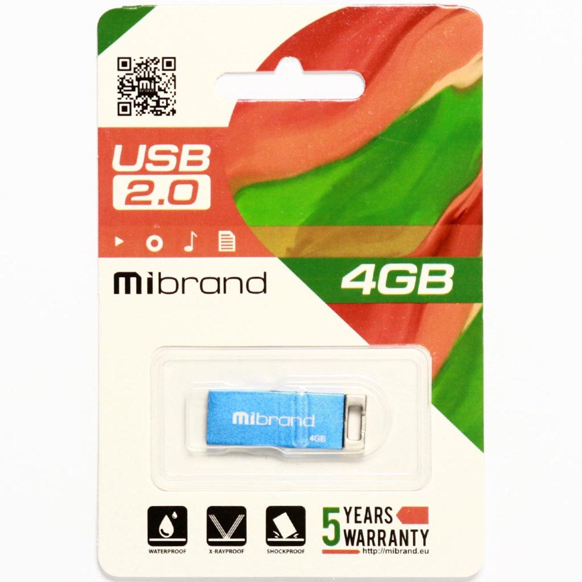 Флеш-накопичувач для ноутбука Flash Mibrand USB 2.0 Chameleon 4Gb Blue (MI2.0/CH4U6U) - фото 2