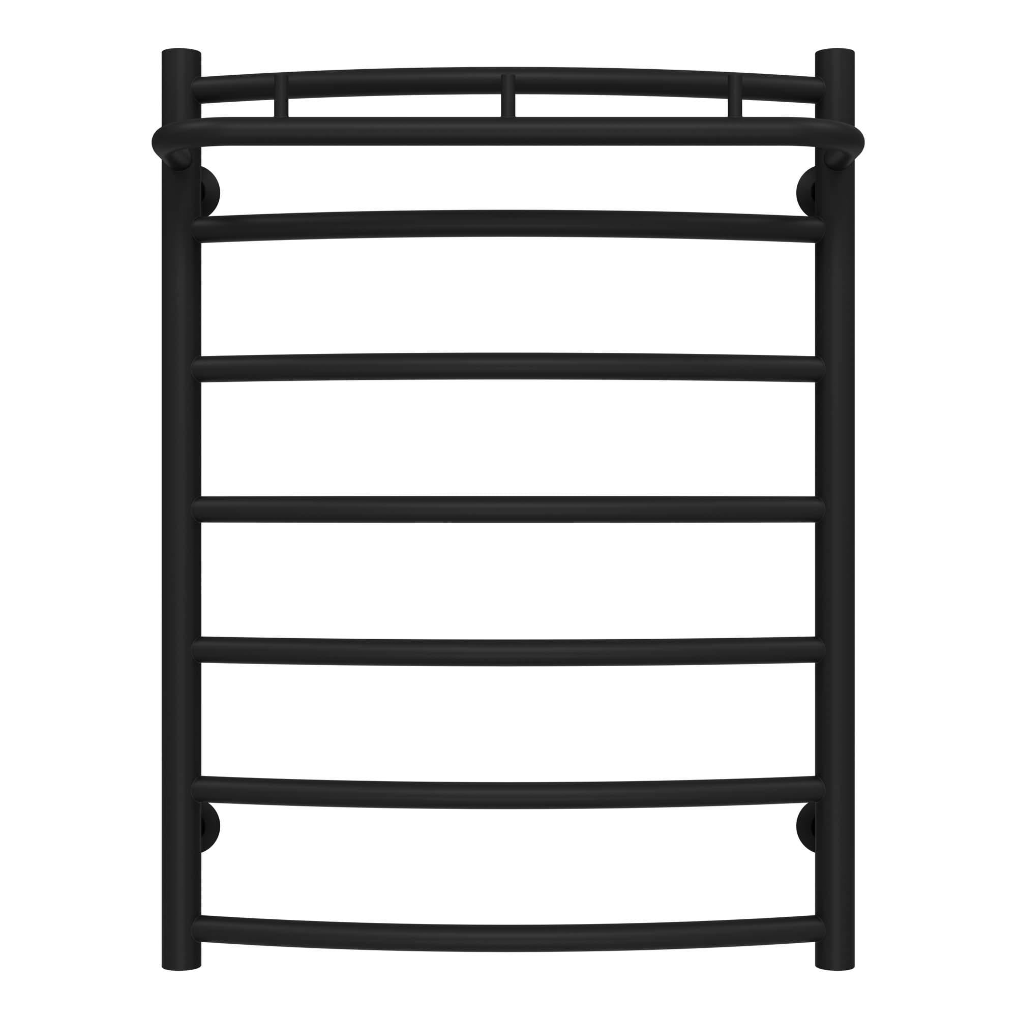 Полотенцесушитель водяной Deffi Классик N П7 нижнее подключение нержавеющая сталь 500x700 мм Черный (C.KN.70.50.7.BA)