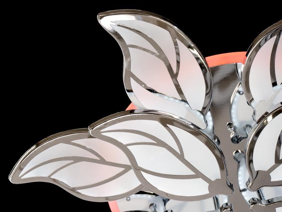 Люстра LED для гостиной с пультом и подсветкой 8028-8+4HR-LS 180W Хром (1776291318) - фото 8 Люстра LED для гостиной с пультом и подсветкой 8028-8+4HR-LS 180W Хром (1776291318) - фото 8