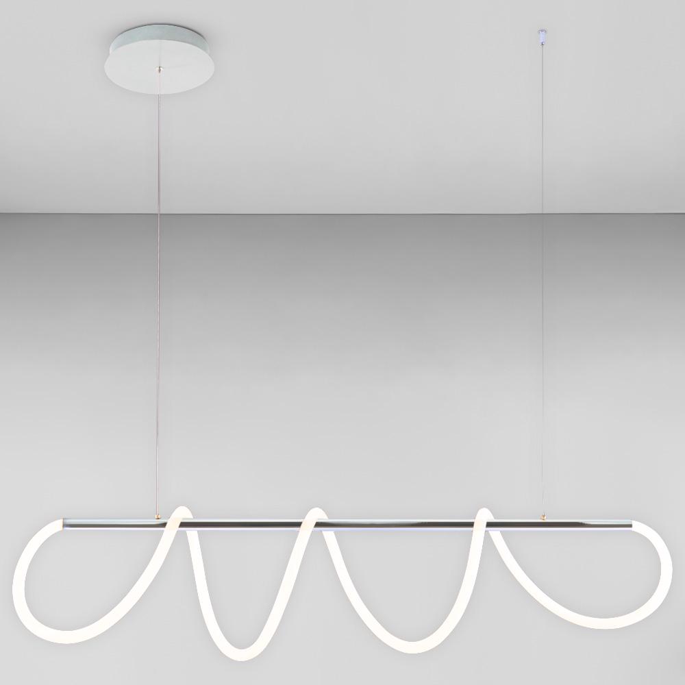 Люстра подвесная светодиодная акриловая LED Lighthouse SRS-19889PM Белый/Хром