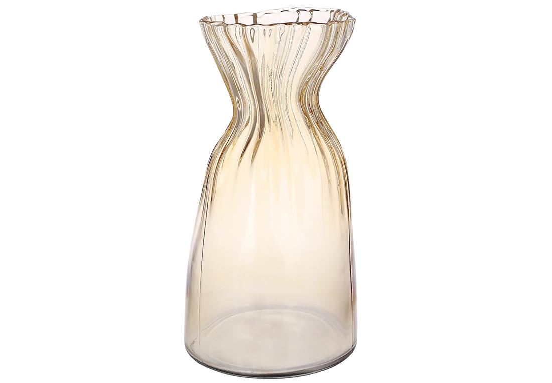Ваза стеклянная BonaDi Грейс 30,5 см Амбер (591-391)