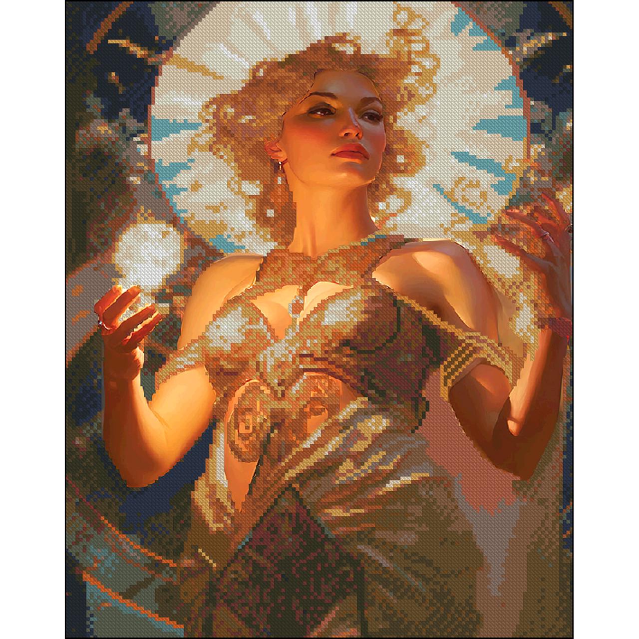 Алмазная мозаика Strateg Богиня без подрамника 40х50 см (ZAV4050-15)