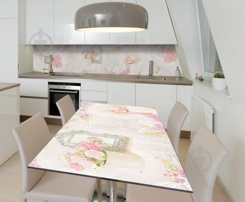 Наклейка виниловая на стол Zatarga "Цветы и Достопримечательности" 600х1200 мм Наклейка виниловая на стол Zatarga "Цветы и Достопримечательности" 600х1200 мм