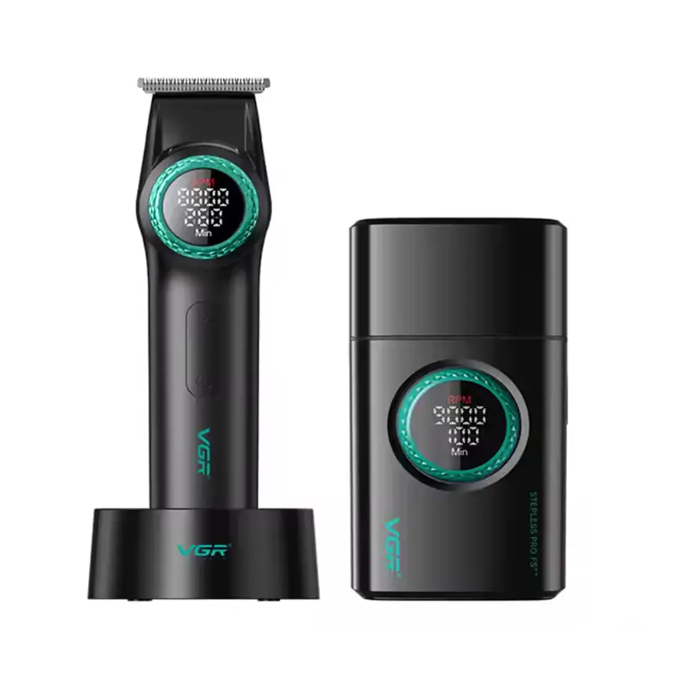 Комплект для стрижки VGR V-977&V-377 триммер и шейвер Black (V-977&V-377 BLACK)