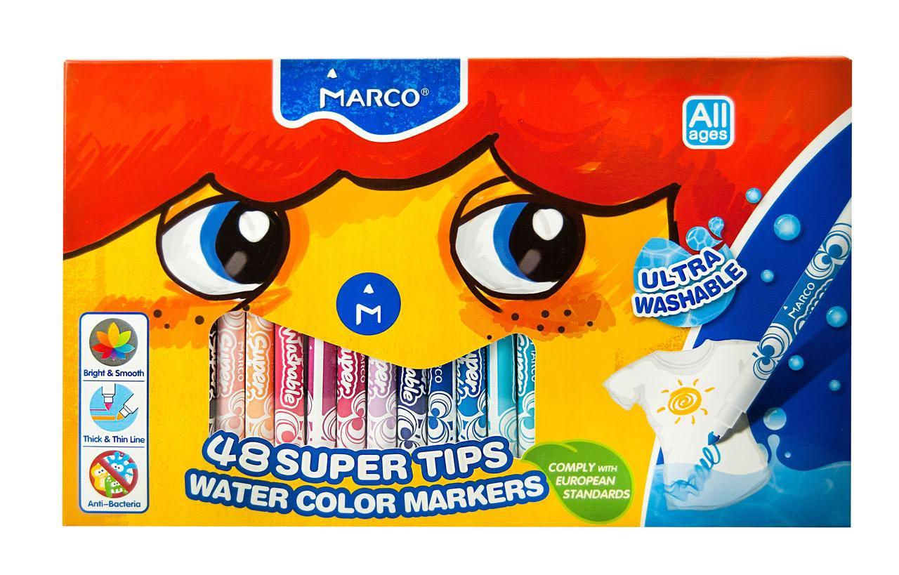 Набор водных фломастеров Marco Super Washable 48 цветов (MAR-1630-48)