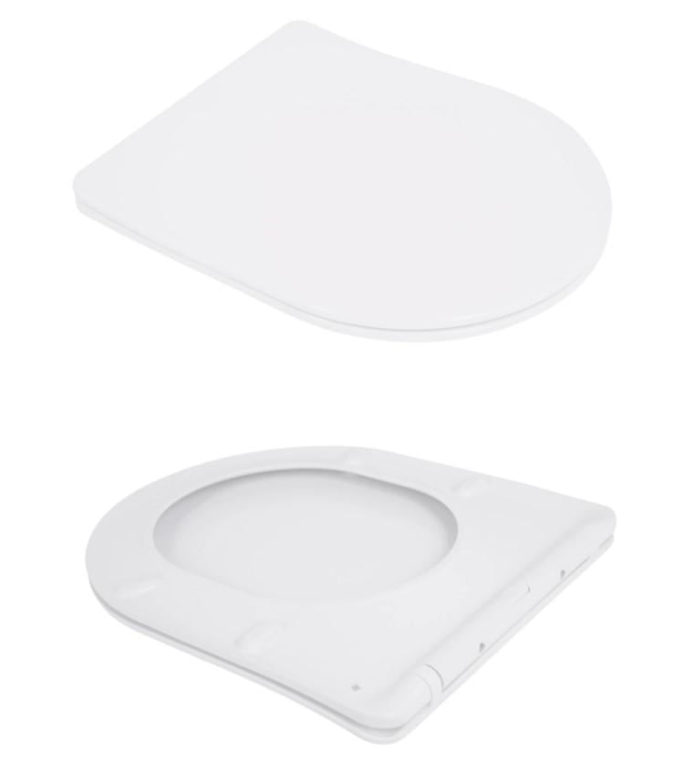 Унітаз підвісний Qtap Jay Ultra Quiet з сидінням Slim Duroplast/Soft-close/Release White (QT07335175W) - фото 3
