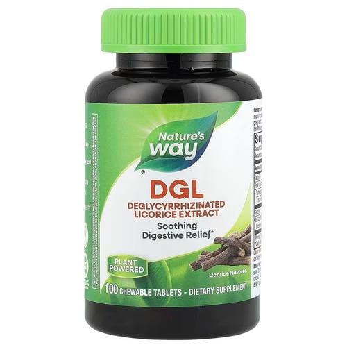 Корень солодки Nature's Way DGL Licorice 100 Chewable Tablets (EMT-09001)
