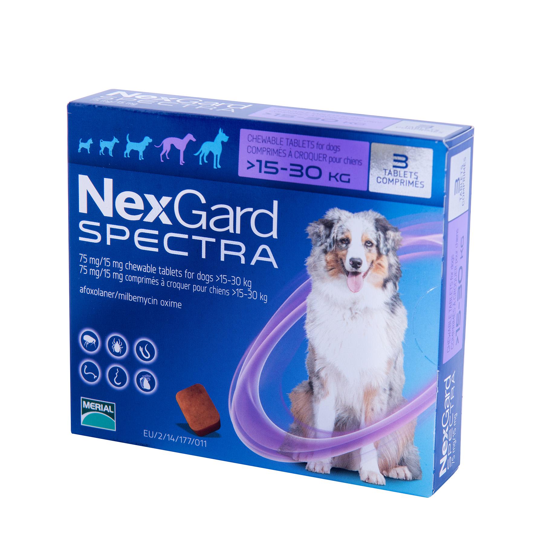 Пігулки протипаразитарні для собак NexGard Spectra 15-30 кг 3 таб. (001711)