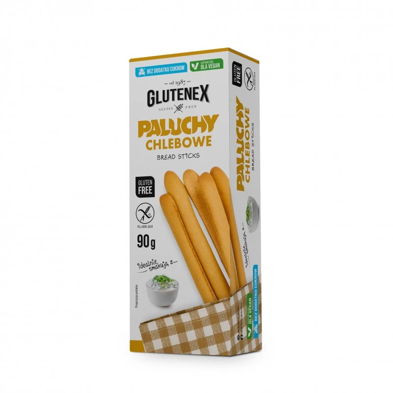 Палички хлібні без глютену та без цукру Glutenex 90 г (5901866005701)