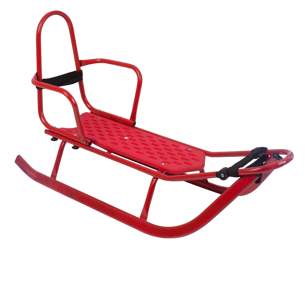 Санки Piccolino Adbor со спинкой Красный