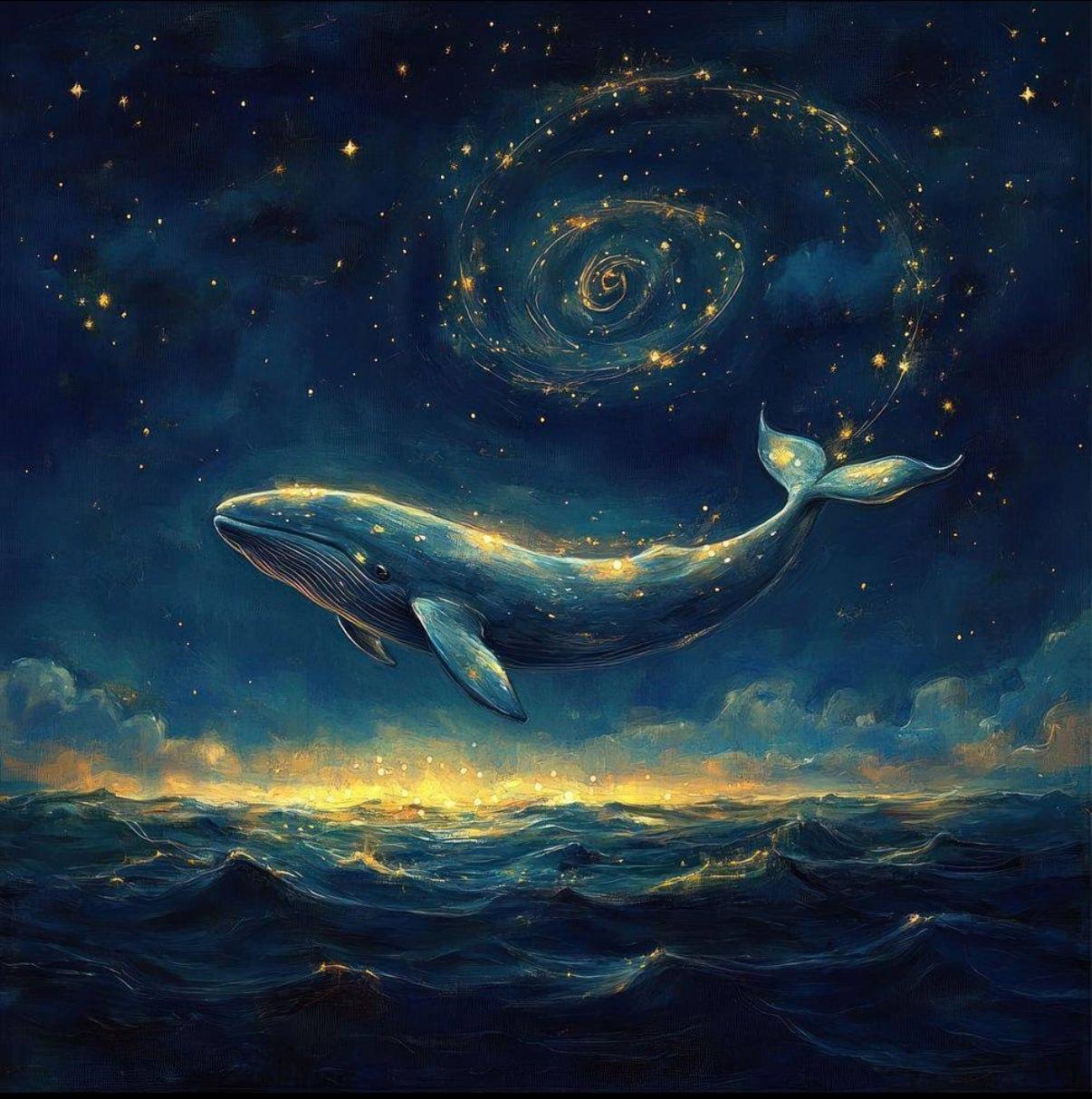 Алмазная мозаика Кит с голограммными камешками 40х40 см (2802606992)