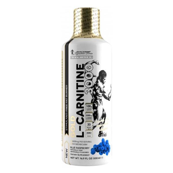 Жиросжигатель для спорта Kevin Levrone Gold L-Carnitine 3000 мг 500 мл 33 порции Blue Raspberry (000026773)