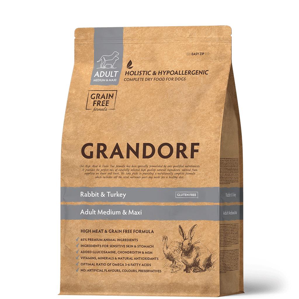 Корм сухой гипоаллергенный для собак Grandorf Rabbit & Turkey Medium & Maxi 3 кг (24148923)