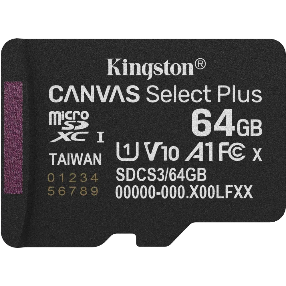Карта пам'яті Kingston microSD C10 UHS-I A1 V10 R100MB/s 64GB (3026364501)