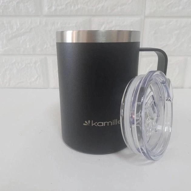 Термокружка Kamille 360 мл soft-touch герметичная Черный (KM-2159) - фото 3
