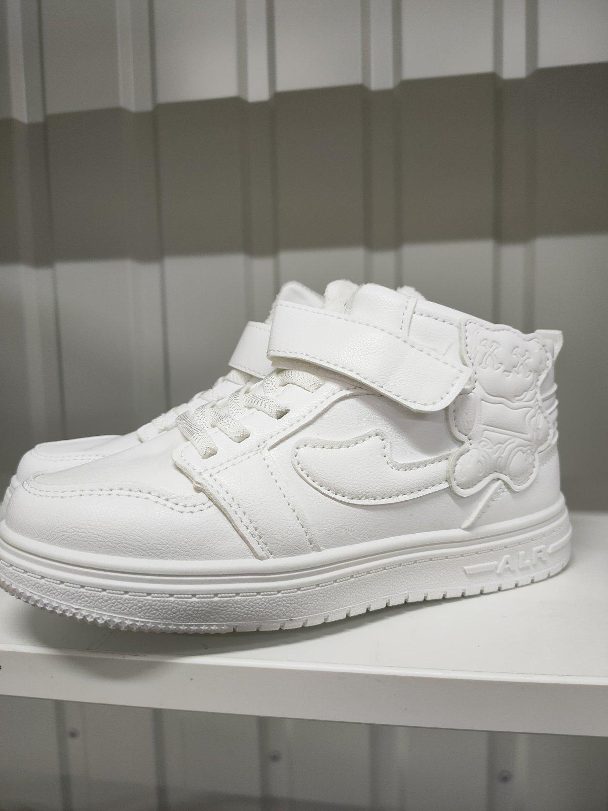 Кросівки хайтопи дитячі на липучкі р. 33 Білий (29374899)