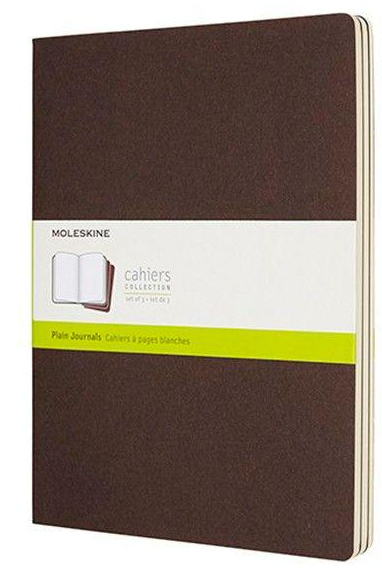 Набор блокнотов Moleskine Cahier больших 3 шт. Коричневый (CH022P2)