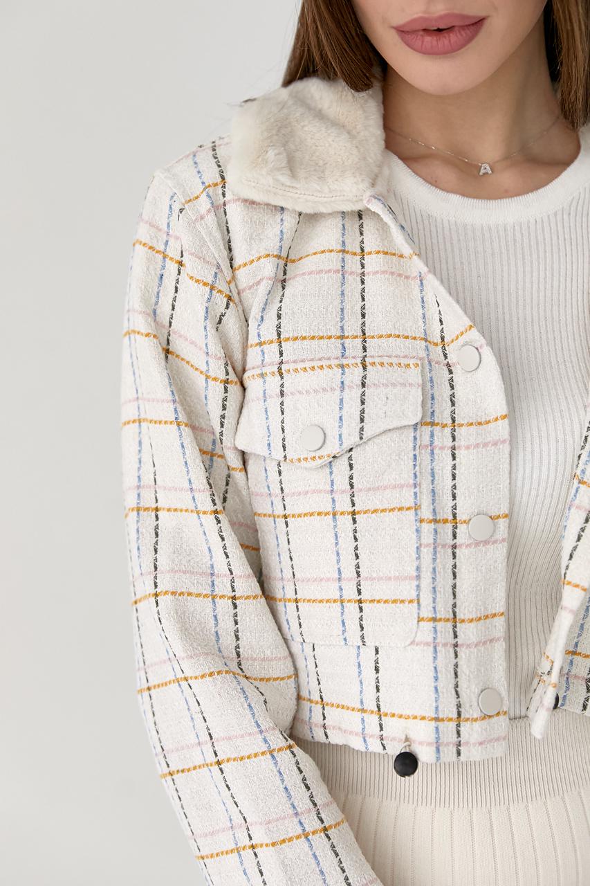 Жакет короткий S Молочний (1966) - фото 4 Жакет короткий S Молочний (1966) - фото 4