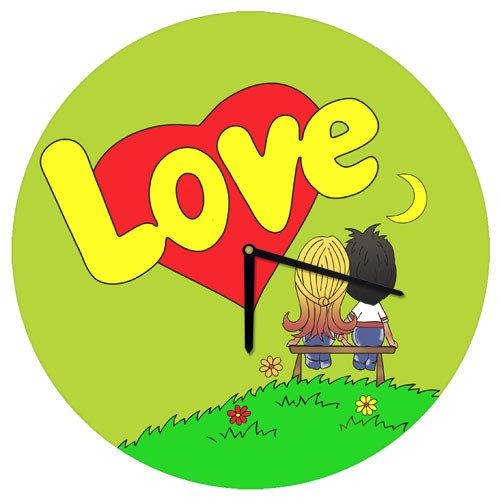 Часы настенные круглые Presentville Love 36 см Салатовый (CHR O 17LV003)