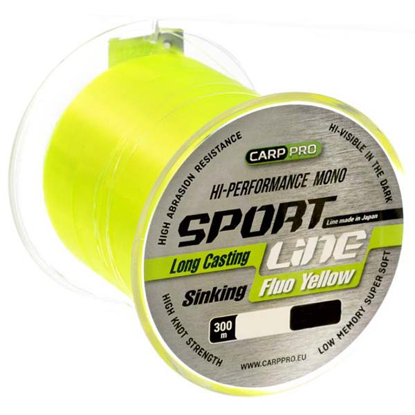 Волосінь Carp PRO Sport Line Fluo 300 м 0,335 мм Yellow (CP2103-0335) - фото 1 Волосінь Carp PRO Sport Line Fluo 300 м 0,335 мм Yellow (CP2103-0335) - фото 1
