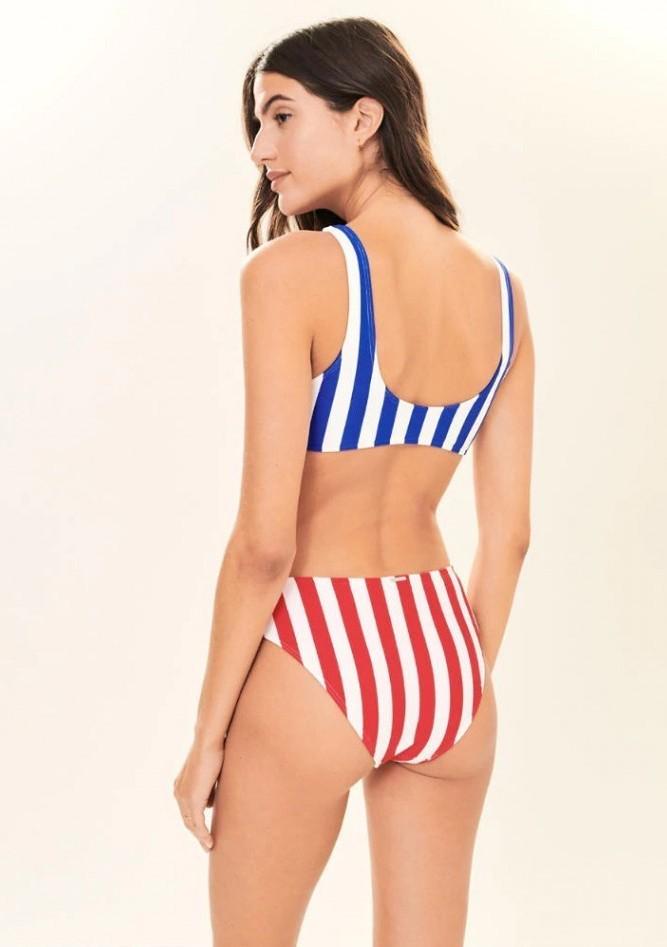 Купальник цільний монокіні Abercrombie & Fitch 636604432 S Синій/Білий/Червоний (28-126) - фото 2