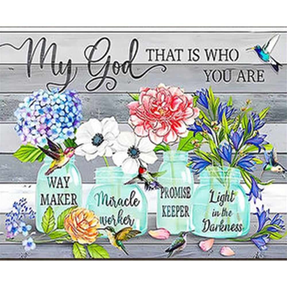 Алмазная мозаика Strateg Четыре букета 30х40 см (HEG86905)