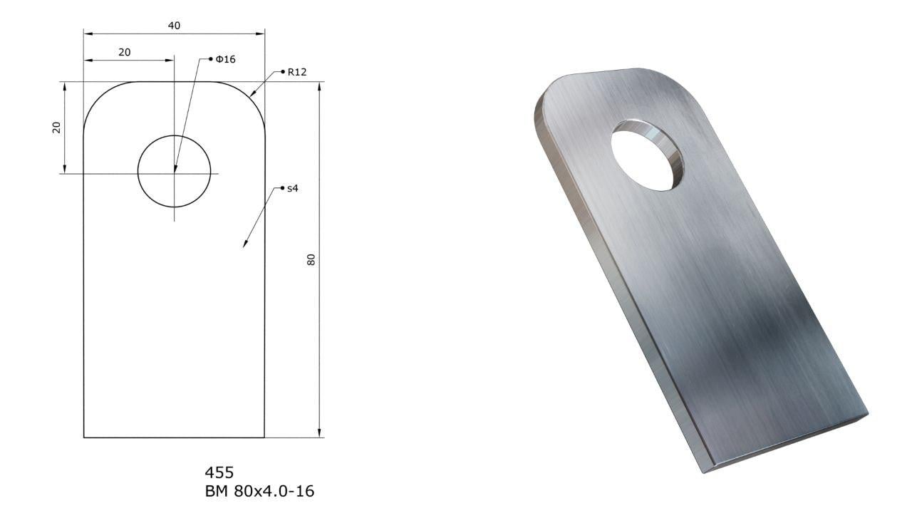 Ушко монтажное приварное стальное прямое 80х40 толщина 4 мм, отверстие 16 мм для навесного замка 1 шт. (2040558464/К0455) - фото 2 Ушко монтажное приварное стальное прямое 80х40 толщина 4 мм, отверстие 16 мм для навесного замка 1 шт. (2040558464/К0455) - фото 2