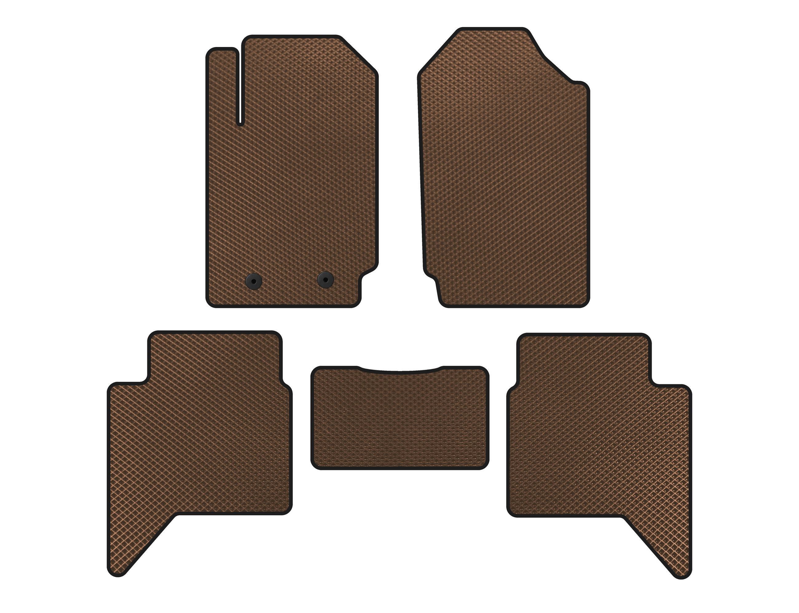 Коврики Digital Designs EVA для Ford Ranger 2011-2022 гг. этилвинилацетат Коричневый (141587)