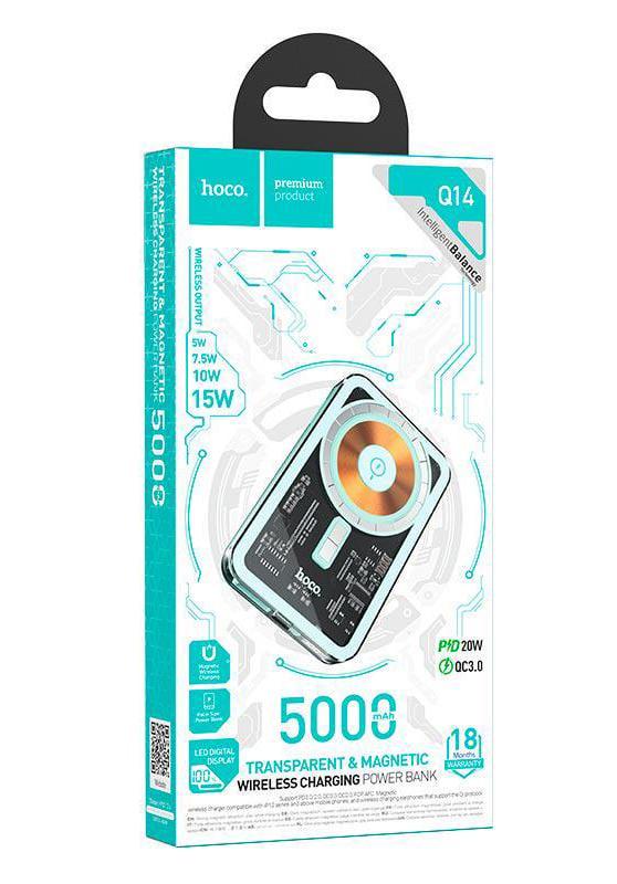 Повербанк Hoco Q14 5000 mAh QC/PD 20 Вт 3A Blue