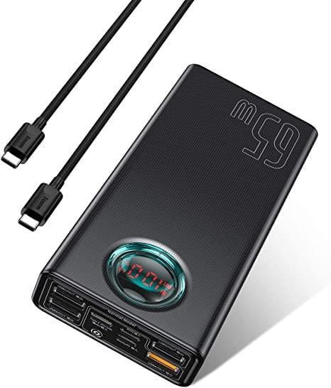 Повербанк із швидкою зарядкою 65W для ноутбука MacBook/iPad/Dell