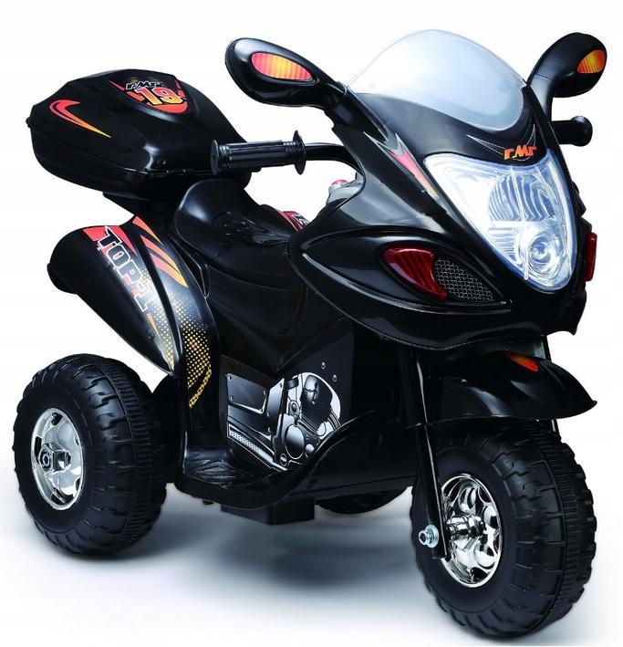 Детский мотоцикл электрический Bobo-San HL238 аккумуляторный со световыми и звуковыми эффектами Черный (HL238)