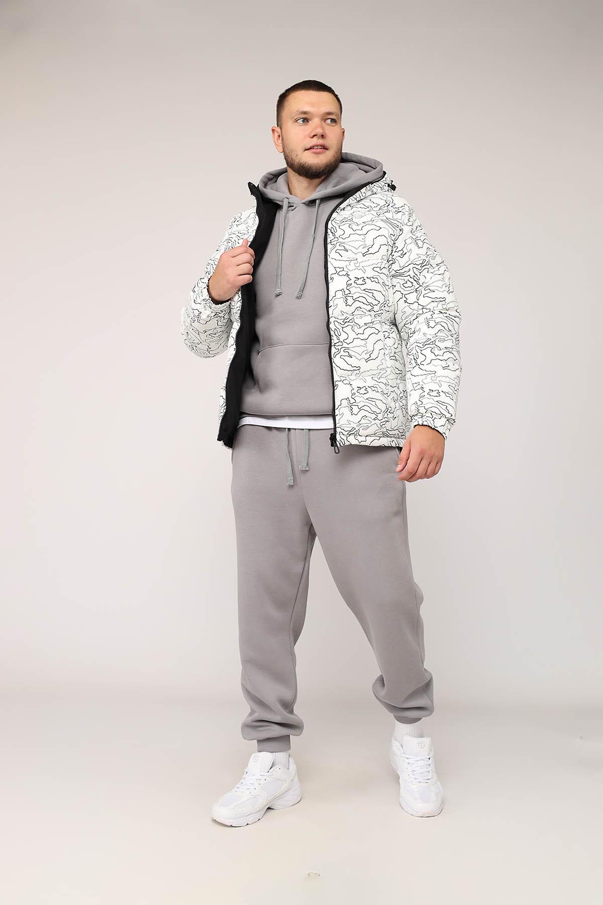 Куртка чоловіча двостороння ЦБ-00276131 р. 54 Білий (28422311) - фото 3