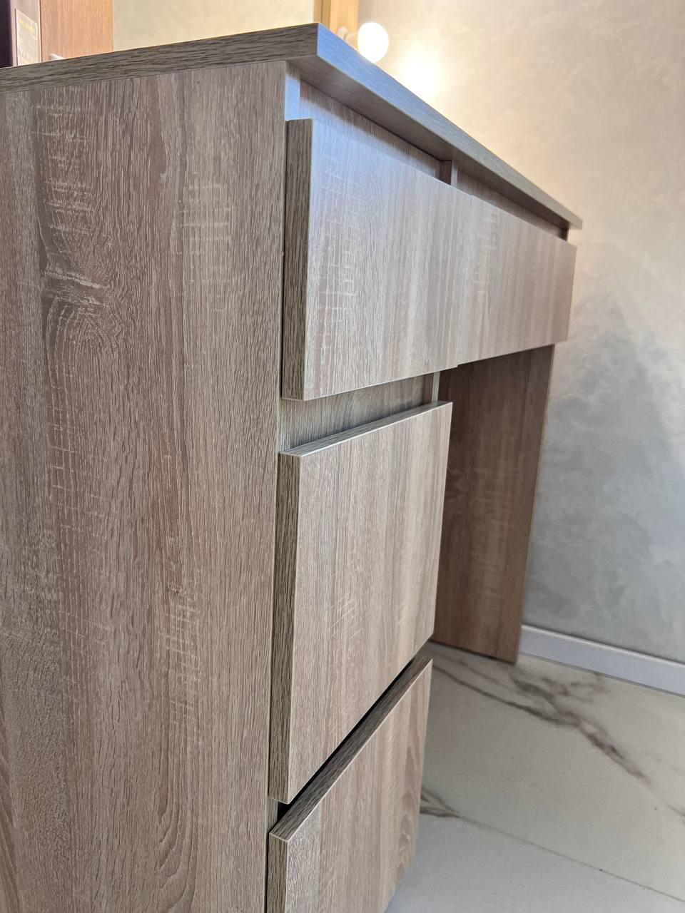 Туалетний столик із дзеркалом та підсвічуванням 1600х900х500 мм Дуб сонома - фото 3 Туалетний столик із дзеркалом та підсвічуванням 1600х900х500 мм Дуб сонома - фото 3