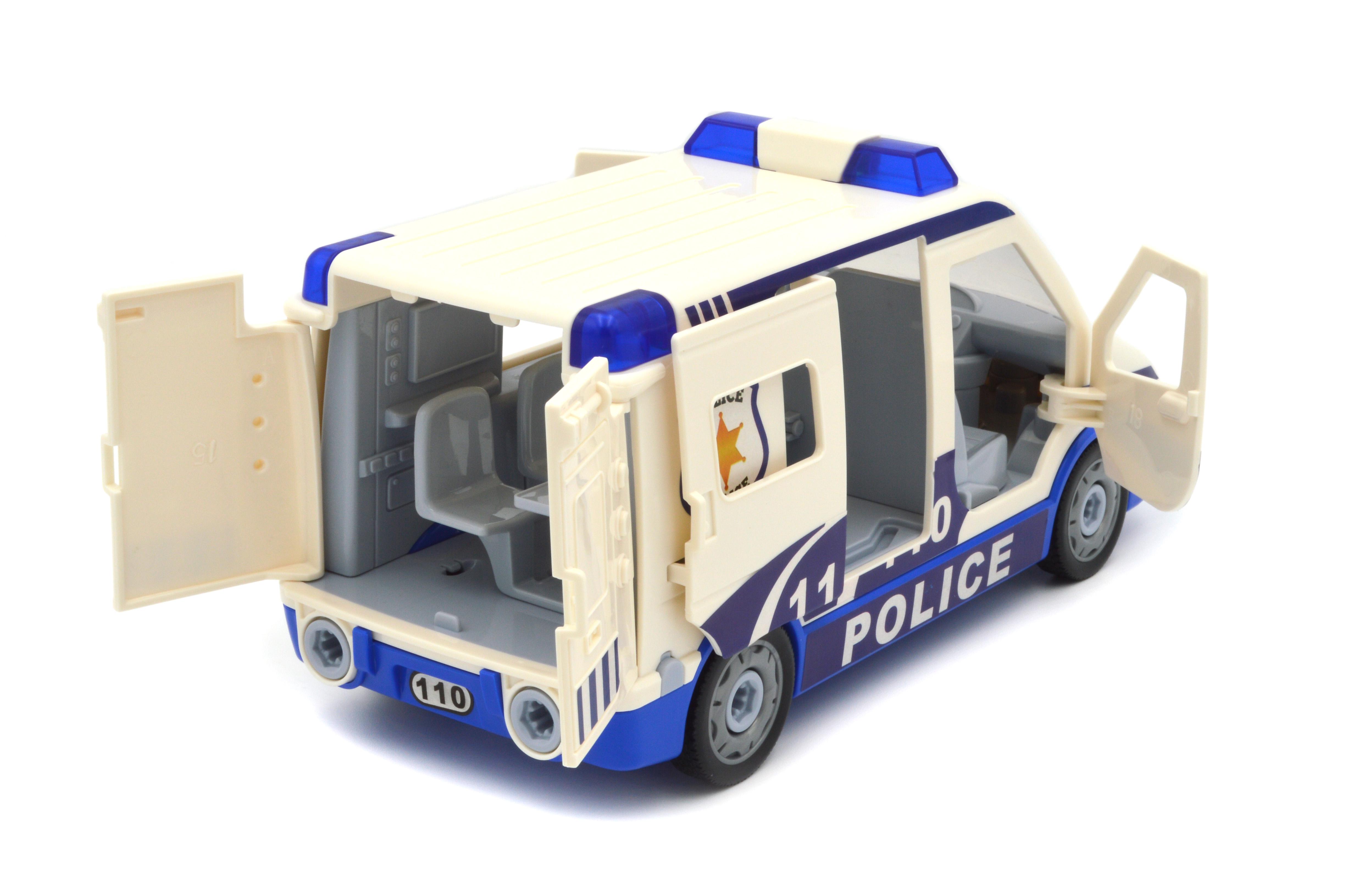 Конструктор 1369 Мікроавтобус поліція зі світловими та звуковими ефектами - фото 4 Конструктор 1369 Мікроавтобус поліція зі світловими та звуковими ефектами - фото 4