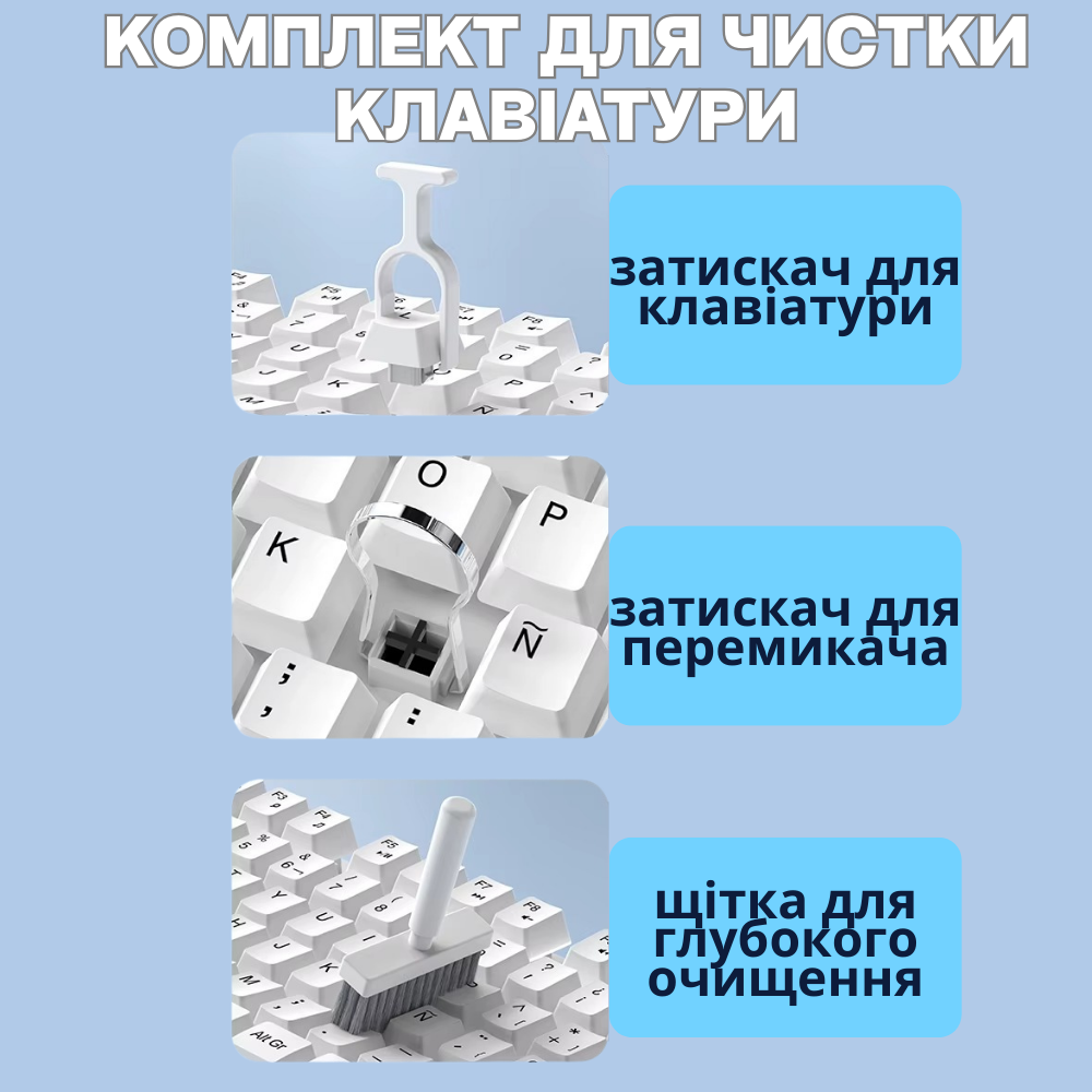 Набор для чистки гаджетов и подставка для клавиатуры 22в1 щетки для чистки клавиатуры и электроники - фото 8 Набор для чистки гаджетов и подставка для клавиатуры 22в1 щетки для чистки клавиатуры и электроники - фото 8