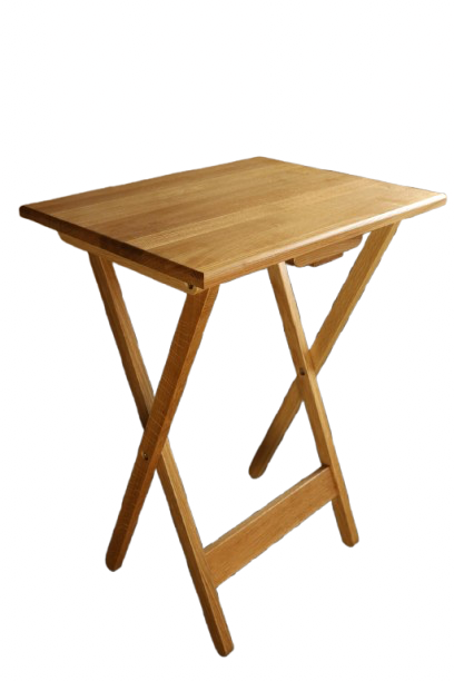 Столик розкладний Скандинавський з натурального дерева дуба 480х380х680 мм (29285124)