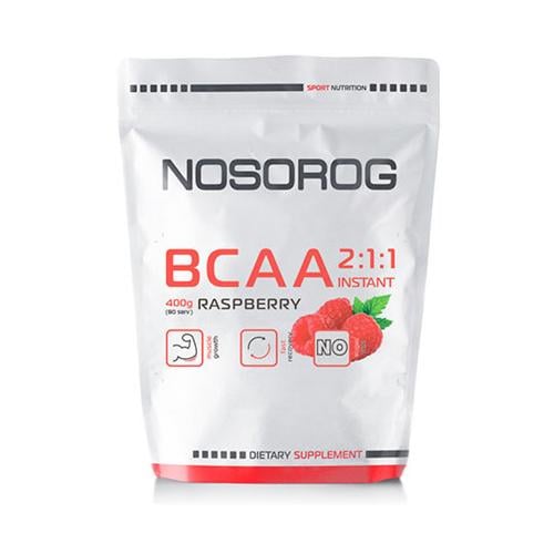 Амінокислота BCAA для спорту Nosorog Nutrition BCAA 2:1:1 400 г 72 порції Raspberry