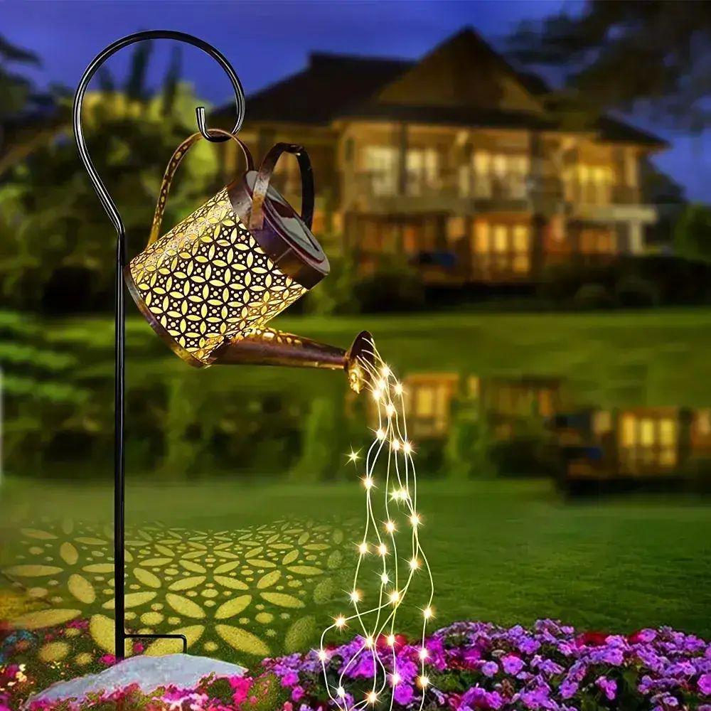 Світильник садовий на сонячній батареї Лійка 0,06 Вт 1,2 V Fairy lamp IP44 час роботи 8-12 годин зарядки 8 годин декоративний 80 см