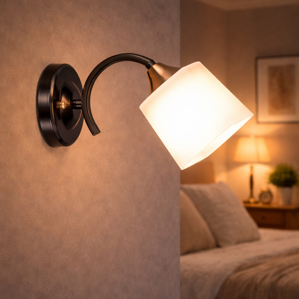 Бра Sirius со стеклянным матовым плафоном под лампу Е27 Кофейный/Золотой (B N4474/1 COFFEE+FGD)