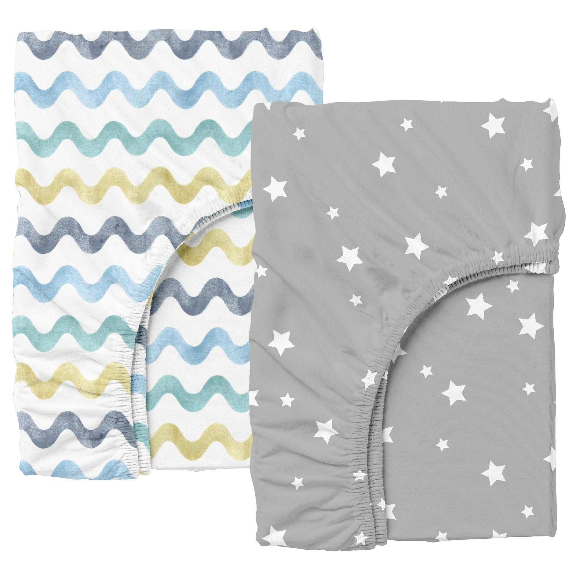 Набор простыней на резинке Cosas Wave Color/StarFall Grey 160х200х20 см 2 шт. (4822052087220)