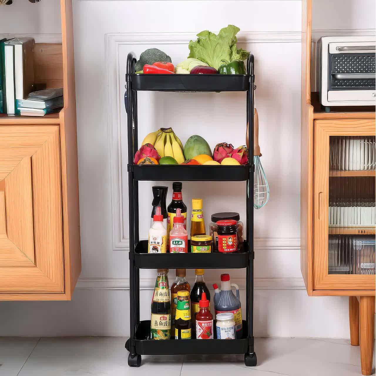 Полка-этажёрка 4-ярусная на колесах (YH6702-4) - фото 7 Полка-этажёрка 4-ярусная на колесах (YH6702-4) - фото 7