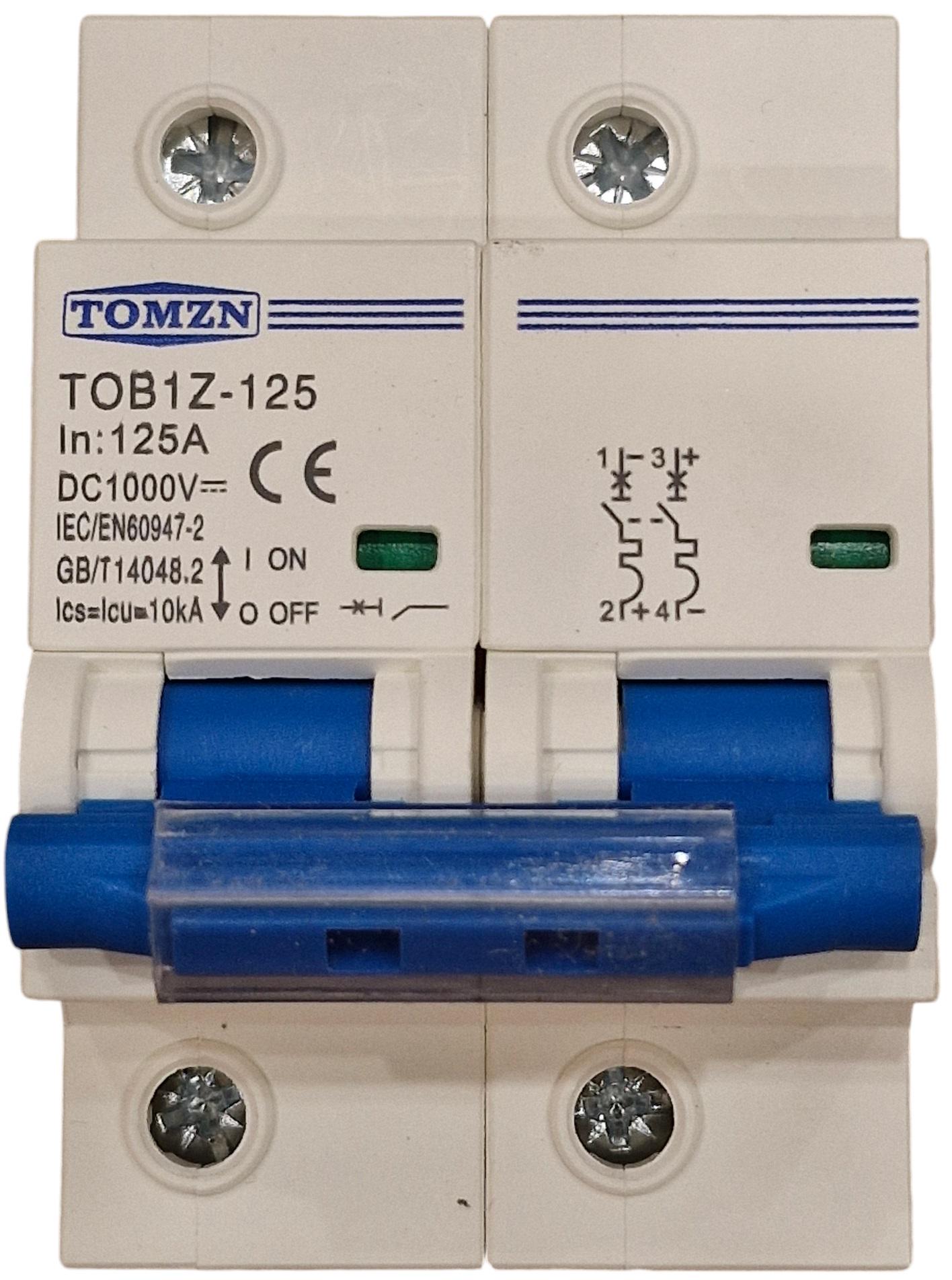 Вимикач постійного струму TOMZN автоматичний DC 125 А двополюсний до 1000 В - фото 4