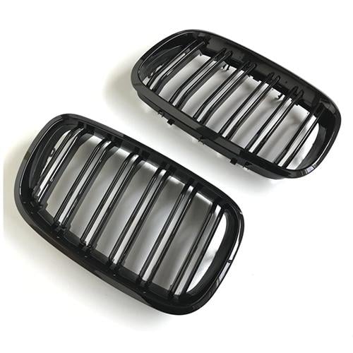 Решітка радіатора для BMW X5/E70/X6/E71 М 2007-2013 Чорний глянцевий (00121)