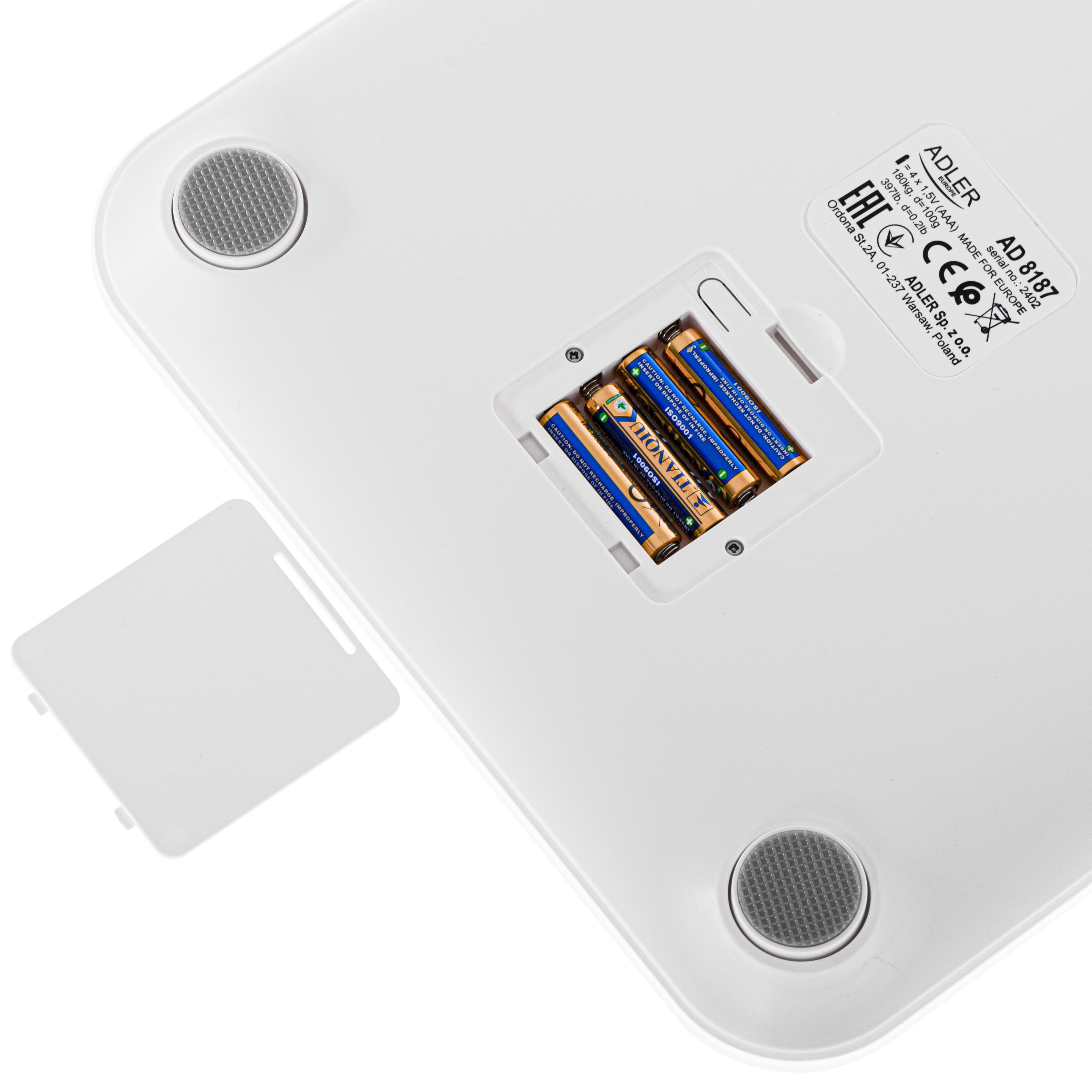 Ваги підлогові аналітичні Adler White Smart FitGo (AD8187) - фото 6 Ваги підлогові аналітичні Adler White Smart FitGo (AD8187) - фото 6